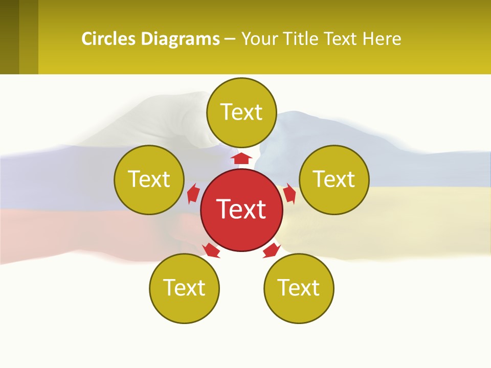 A Fist Bumping A Fist With The Colors Of The Flag Of Ukraine PowerPoint Template