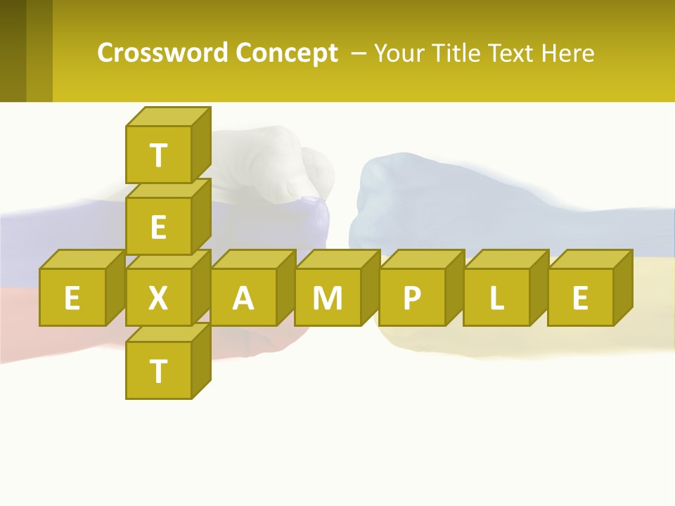 A Fist Bumping A Fist With The Colors Of The Flag Of Ukraine PowerPoint Template