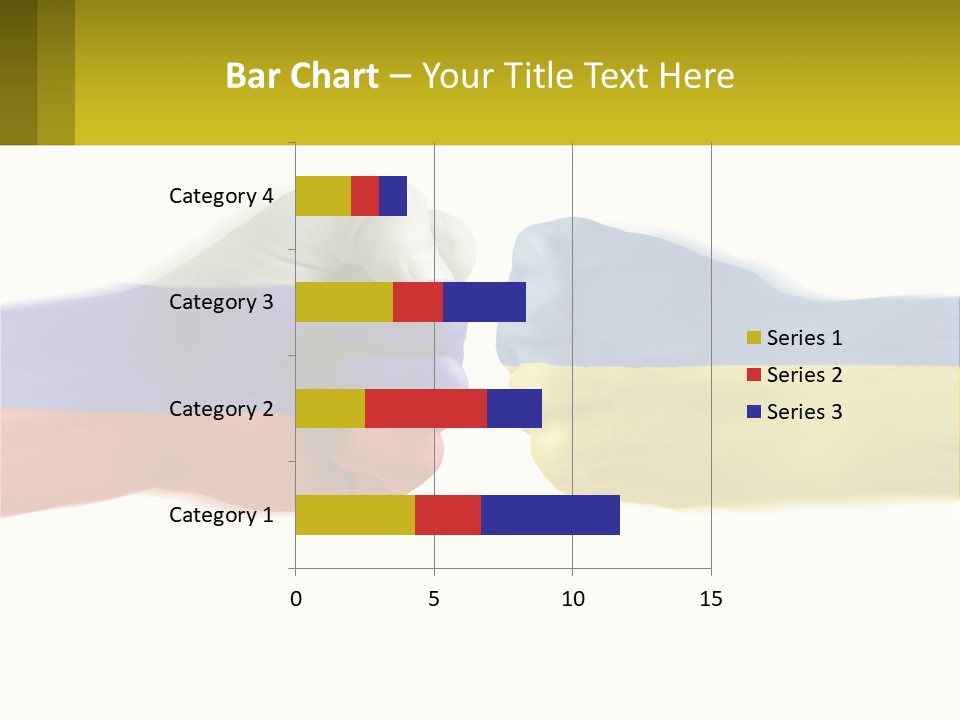 A Fist Bumping A Fist With The Colors Of The Flag Of Ukraine PowerPoint Template