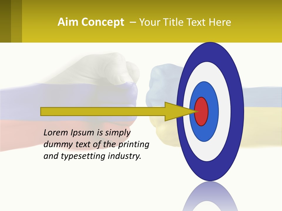 A Fist Bumping A Fist With The Colors Of The Flag Of Ukraine PowerPoint Template