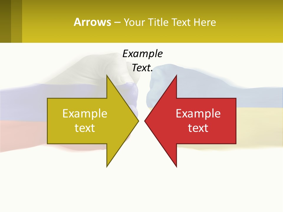 A Fist Bumping A Fist With The Colors Of The Flag Of Ukraine PowerPoint Template