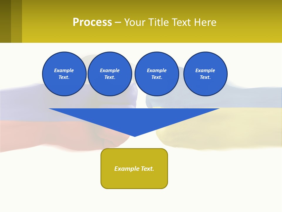 A Fist Bumping A Fist With The Colors Of The Flag Of Ukraine PowerPoint Template