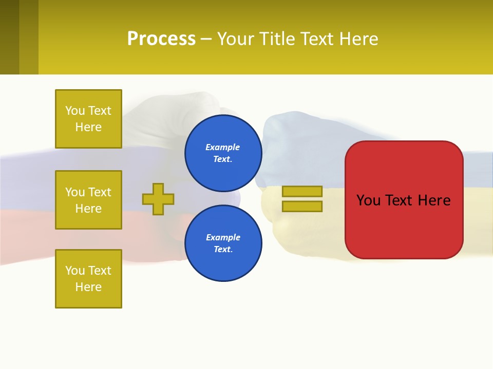 A Fist Bumping A Fist With The Colors Of The Flag Of Ukraine PowerPoint Template