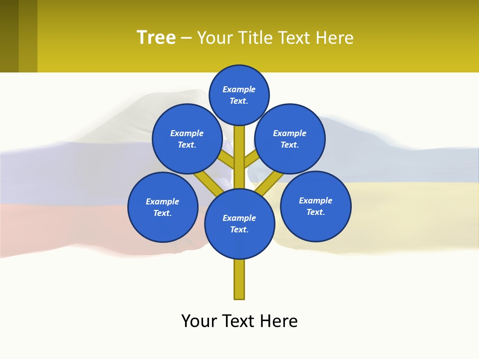 A Fist Bumping A Fist With The Colors Of The Flag Of Ukraine PowerPoint Template