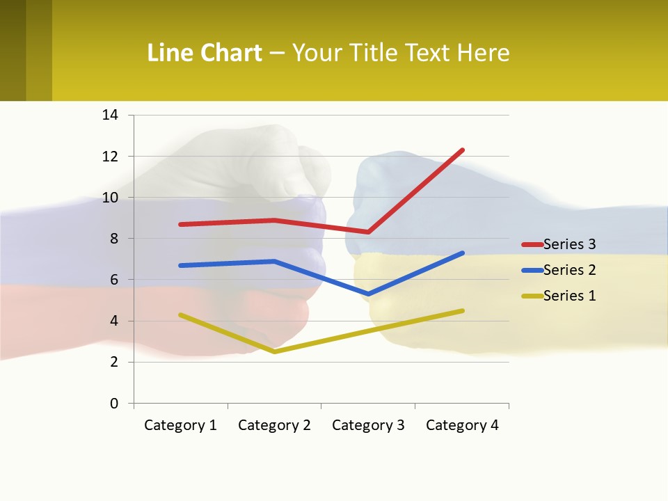 A Fist Bumping A Fist With The Colors Of The Flag Of Ukraine PowerPoint Template