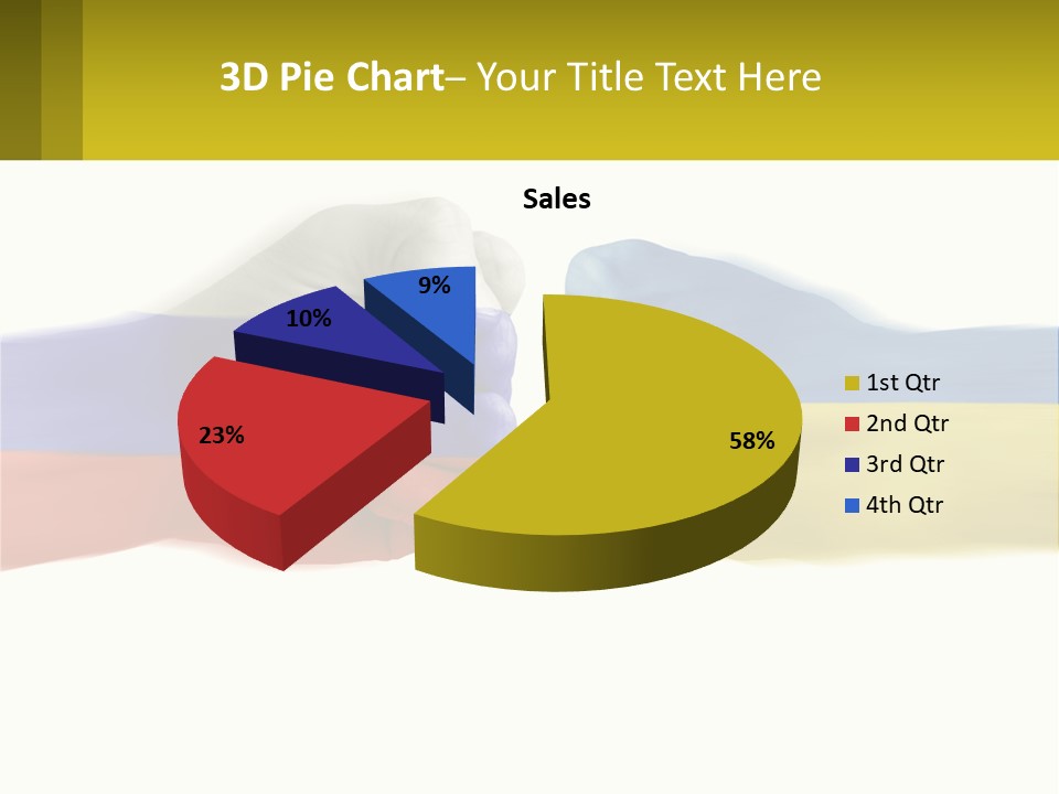 A Fist Bumping A Fist With The Colors Of The Flag Of Ukraine PowerPoint Template