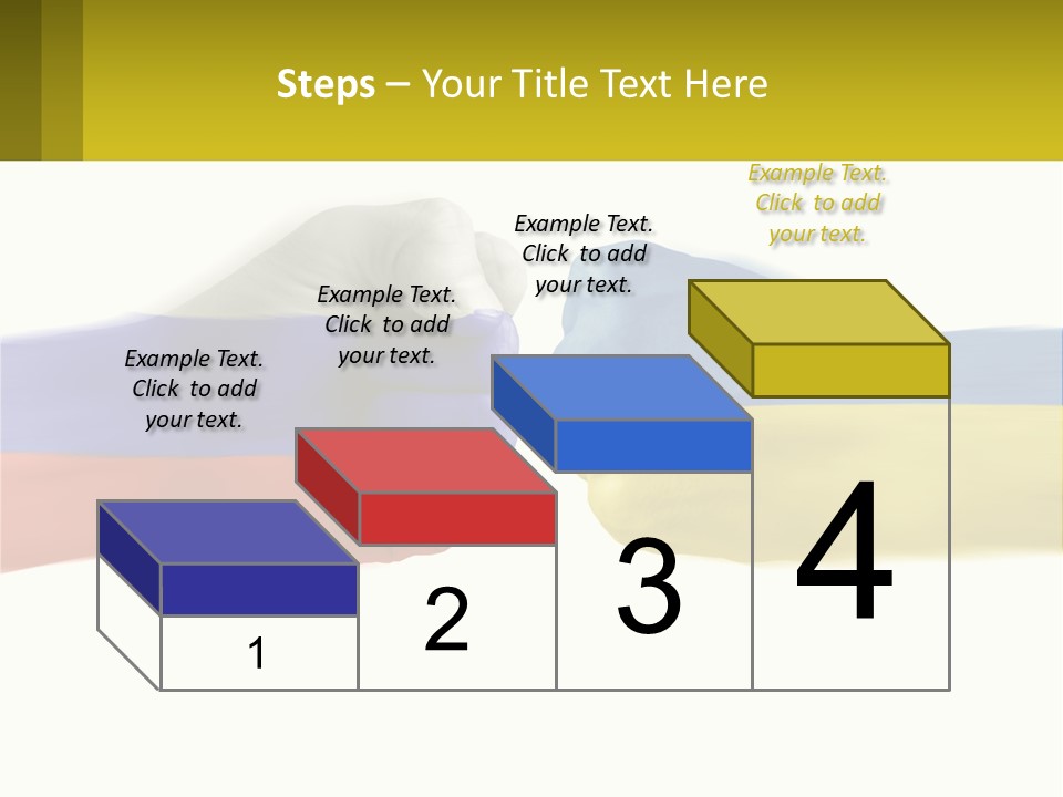 A Fist Bumping A Fist With The Colors Of The Flag Of Ukraine PowerPoint Template