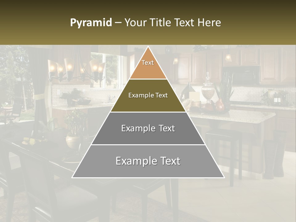 A Large Kitchen With A Table And Chairs In It PowerPoint Template