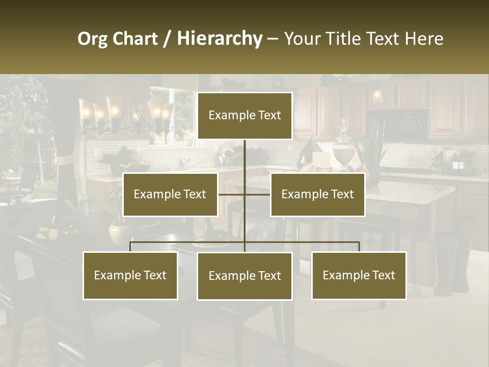 A Large Kitchen With A Table And Chairs In It PowerPoint Template