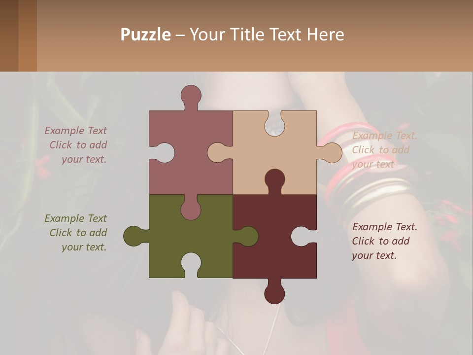 A Woman In A Red Dress Is Holding Her Hands On Her Head PowerPoint Template