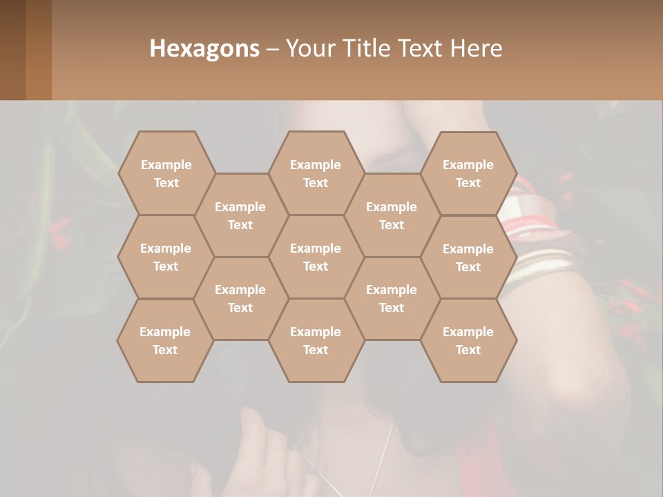 A Woman In A Red Dress Is Holding Her Hands On Her Head PowerPoint Template