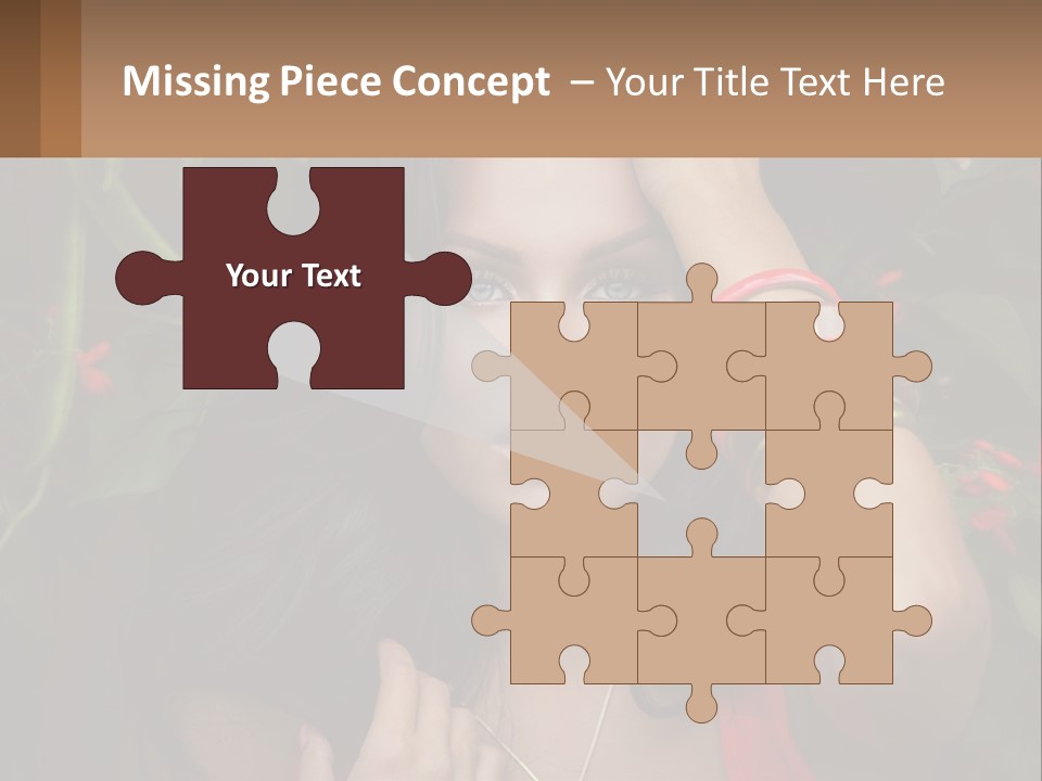 A Woman In A Red Dress Is Holding Her Hands On Her Head PowerPoint Template