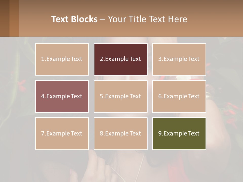 A Woman In A Red Dress Is Holding Her Hands On Her Head PowerPoint Template