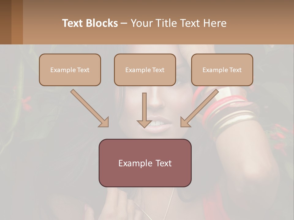 A Woman In A Red Dress Is Holding Her Hands On Her Head PowerPoint Template