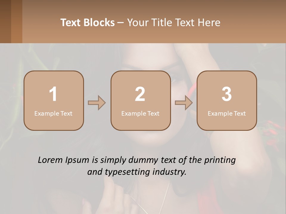 A Woman In A Red Dress Is Holding Her Hands On Her Head PowerPoint Template