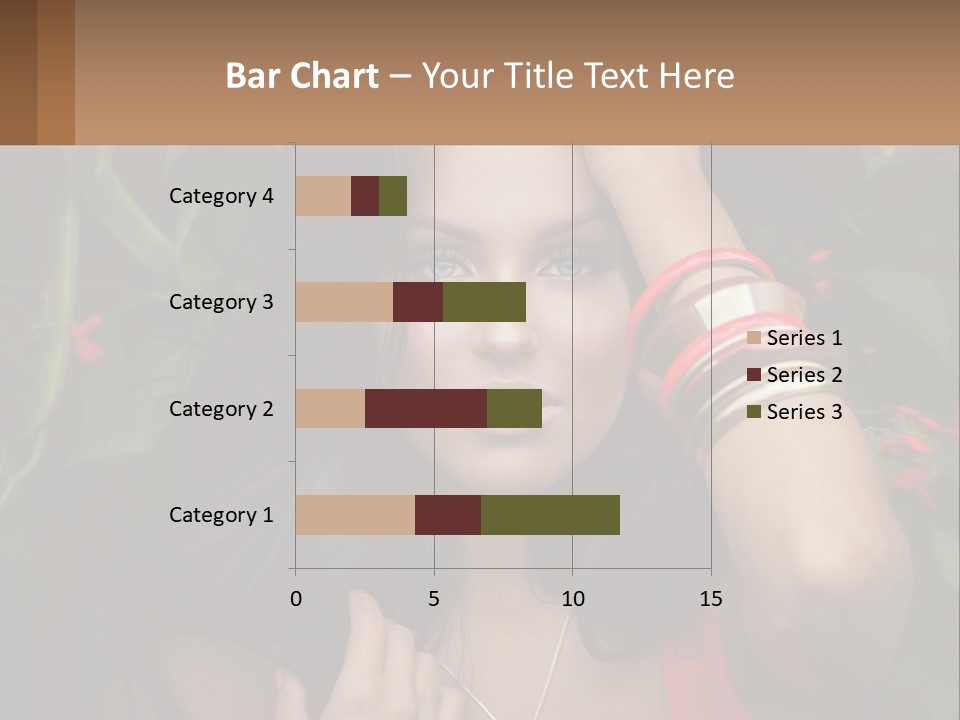 A Woman In A Red Dress Is Holding Her Hands On Her Head PowerPoint Template