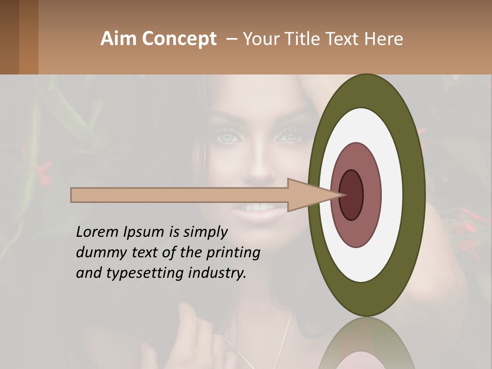 A Woman In A Red Dress Is Holding Her Hands On Her Head PowerPoint Template