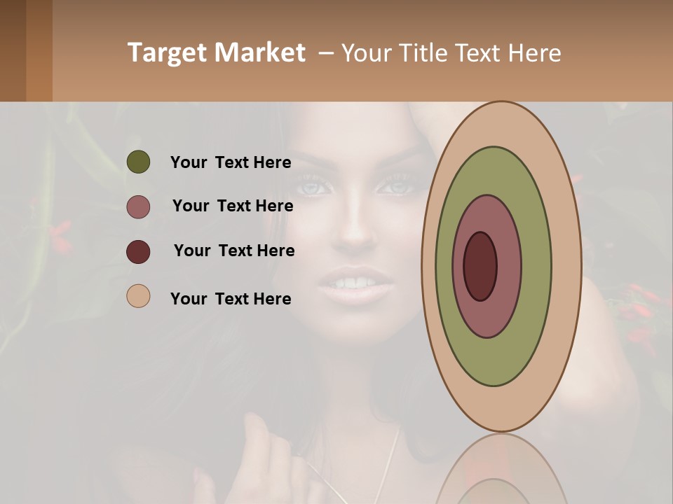 A Woman In A Red Dress Is Holding Her Hands On Her Head PowerPoint Template