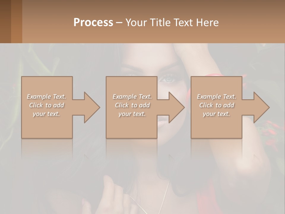 A Woman In A Red Dress Is Holding Her Hands On Her Head PowerPoint Template