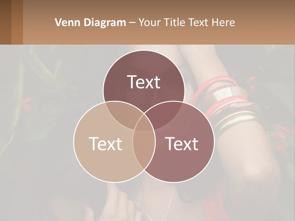 A Woman In A Red Dress Is Holding Her Hands On Her Head PowerPoint Template