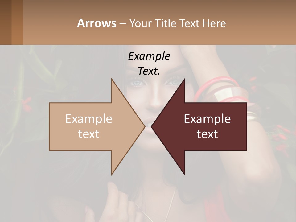 A Woman In A Red Dress Is Holding Her Hands On Her Head PowerPoint Template