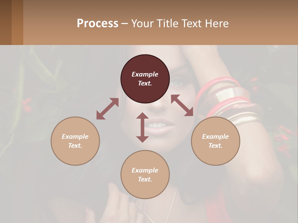 A Woman In A Red Dress Is Holding Her Hands On Her Head PowerPoint Template