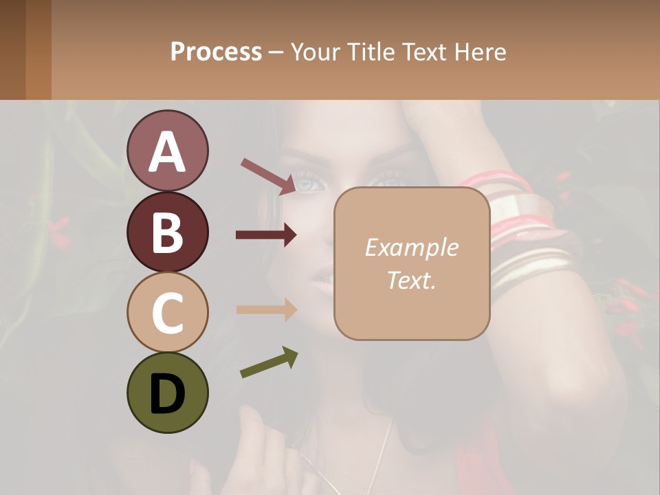 A Woman In A Red Dress Is Holding Her Hands On Her Head PowerPoint Template