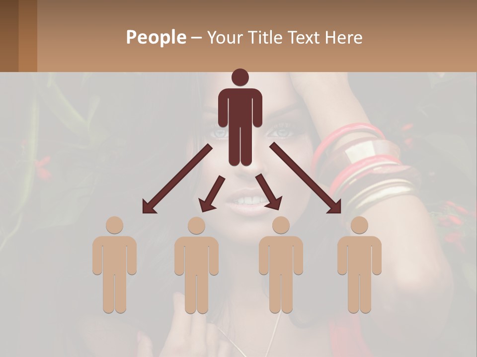 A Woman In A Red Dress Is Holding Her Hands On Her Head PowerPoint Template