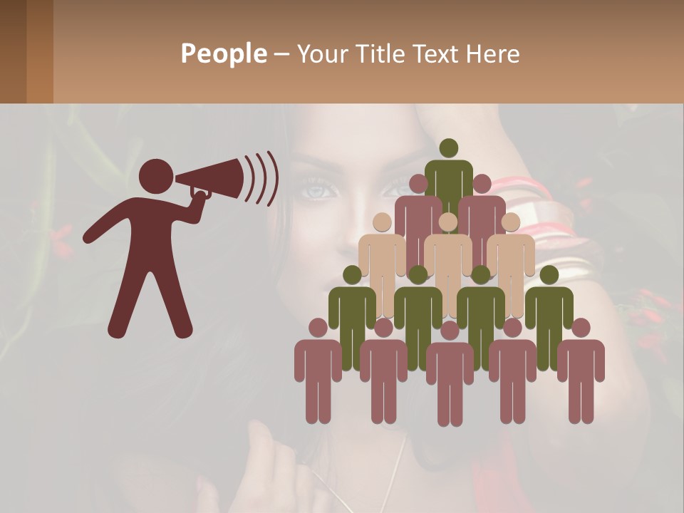 A Woman In A Red Dress Is Holding Her Hands On Her Head PowerPoint Template