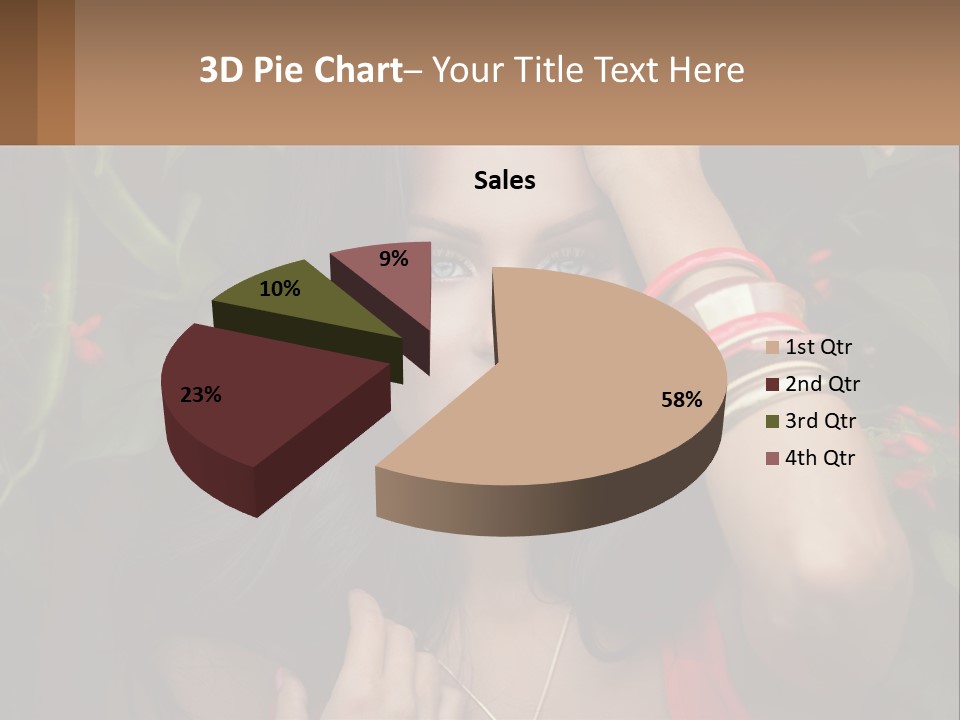 A Woman In A Red Dress Is Holding Her Hands On Her Head PowerPoint Template