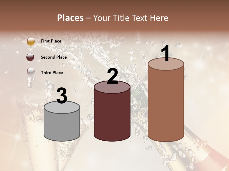 A Bottle Of Champagne Being Poured Into A Glass PowerPoint Template
