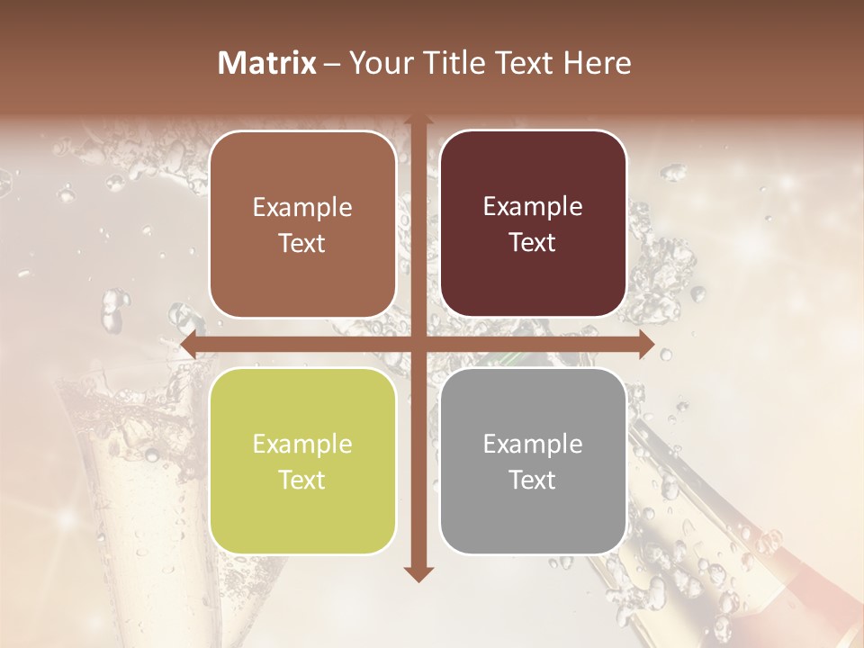 A Bottle Of Champagne Being Poured Into A Glass PowerPoint Template