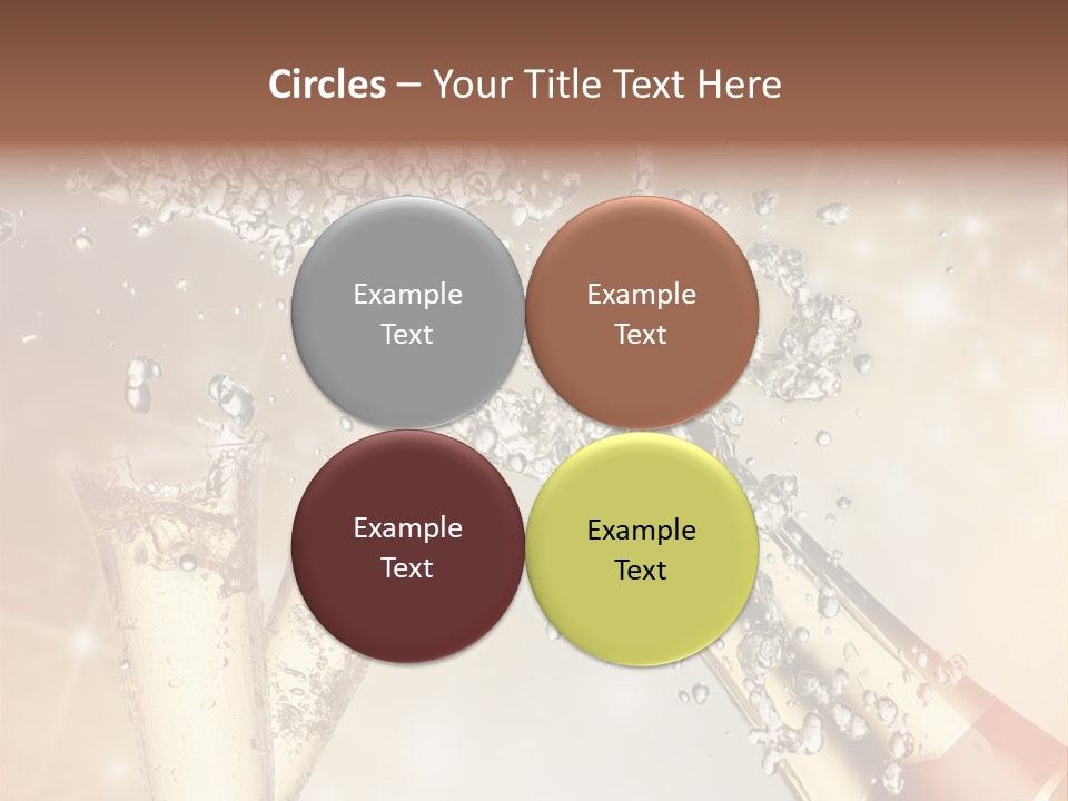 A Bottle Of Champagne Being Poured Into A Glass PowerPoint Template