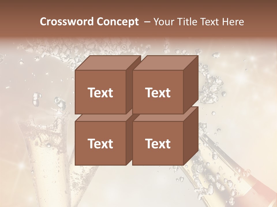 A Bottle Of Champagne Being Poured Into A Glass PowerPoint Template