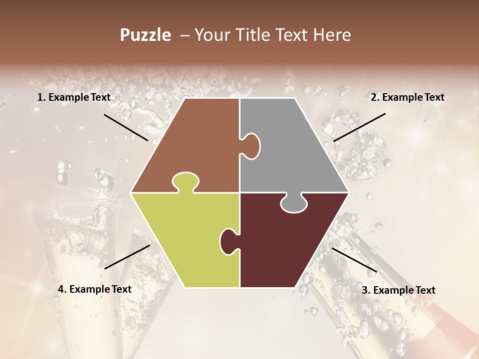 A Bottle Of Champagne Being Poured Into A Glass PowerPoint Template