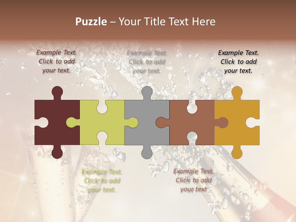 A Bottle Of Champagne Being Poured Into A Glass PowerPoint Template
