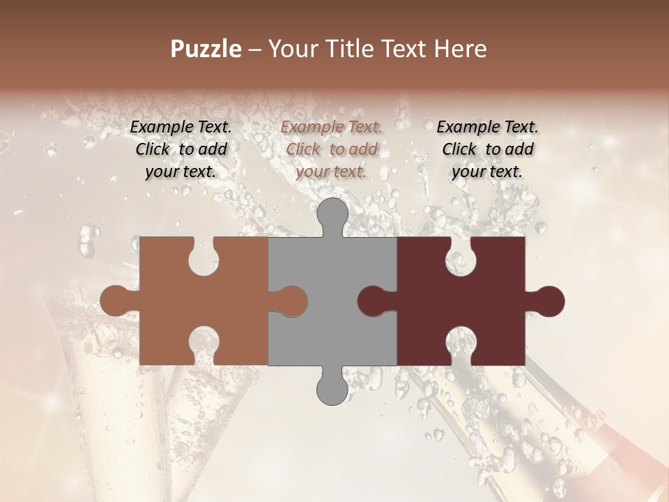 A Bottle Of Champagne Being Poured Into A Glass PowerPoint Template