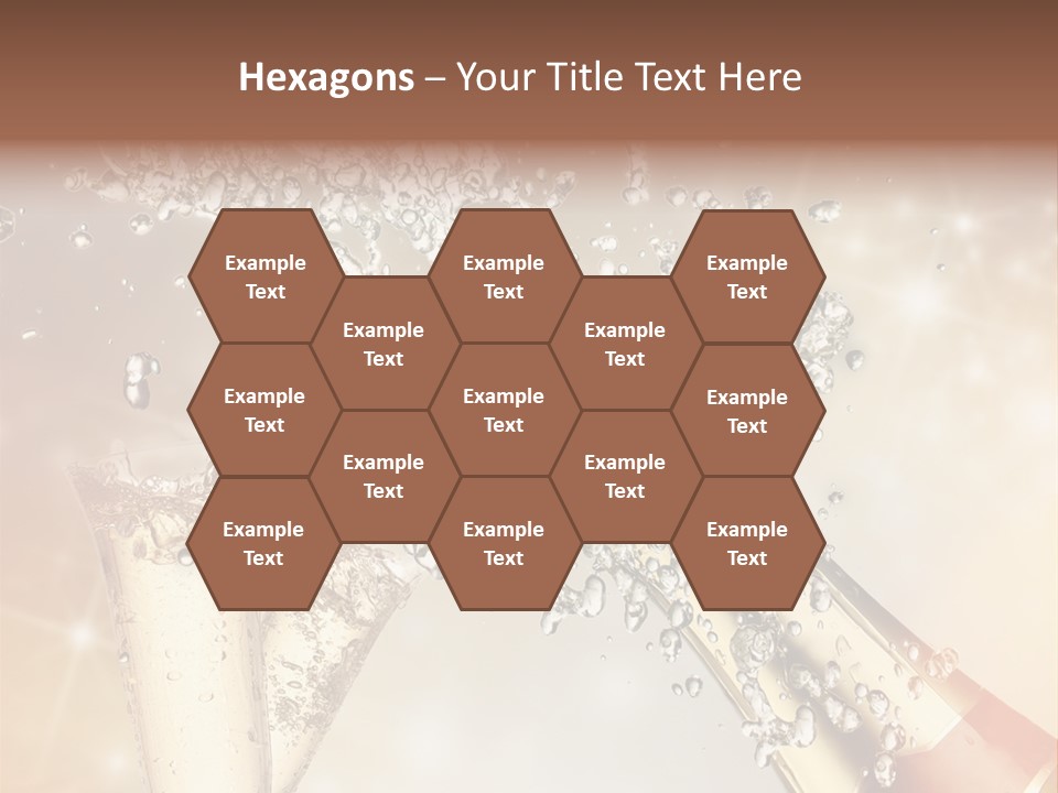 A Bottle Of Champagne Being Poured Into A Glass PowerPoint Template