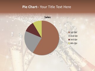 A Bottle Of Champagne Being Poured Into A Glass PowerPoint Template