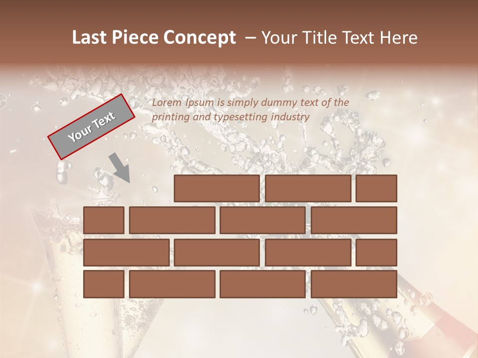 A Bottle Of Champagne Being Poured Into A Glass PowerPoint Template