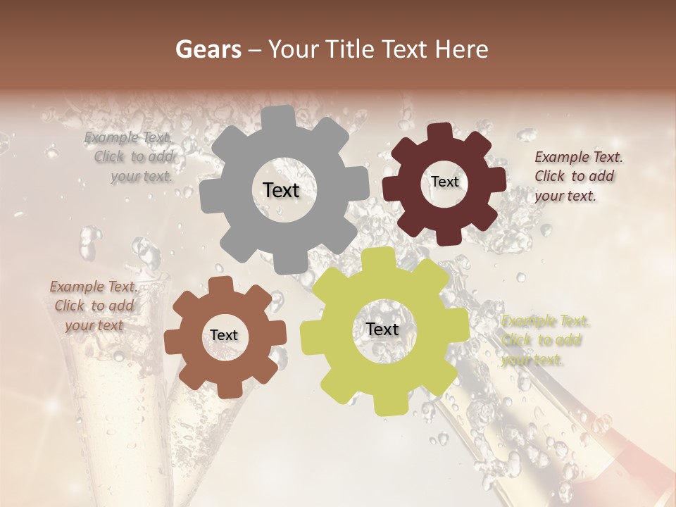 A Bottle Of Champagne Being Poured Into A Glass PowerPoint Template