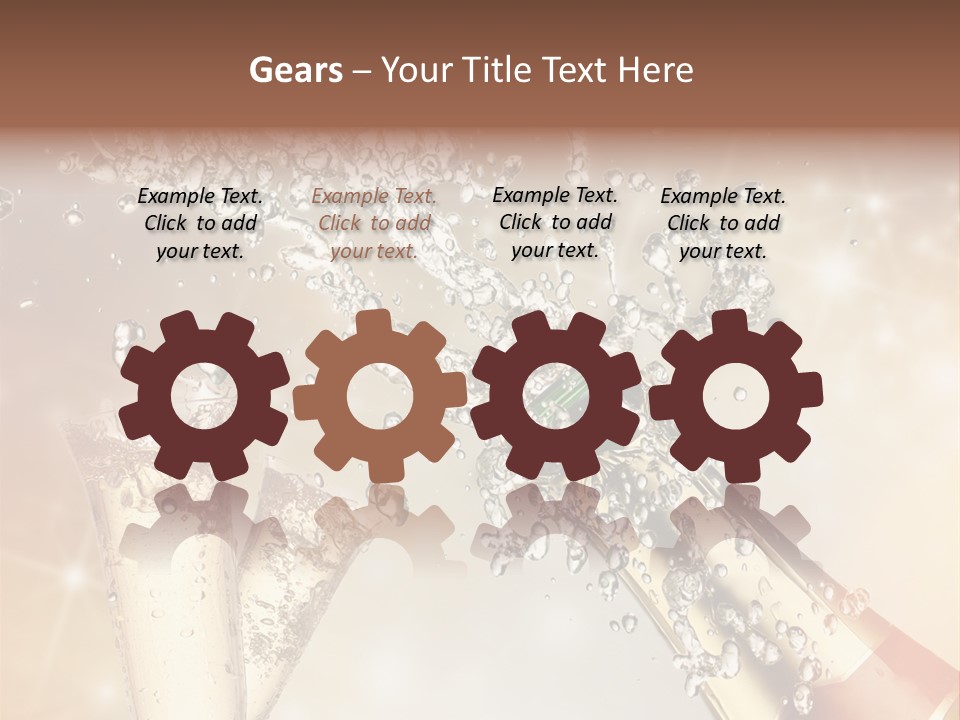 A Bottle Of Champagne Being Poured Into A Glass PowerPoint Template