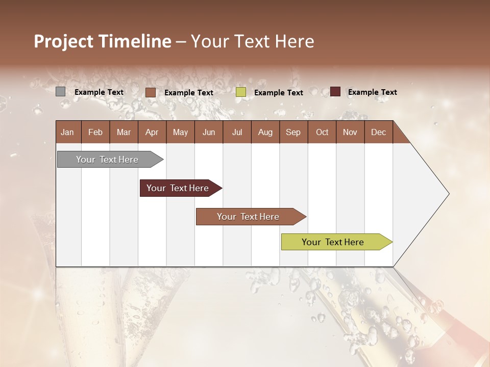 A Bottle Of Champagne Being Poured Into A Glass PowerPoint Template