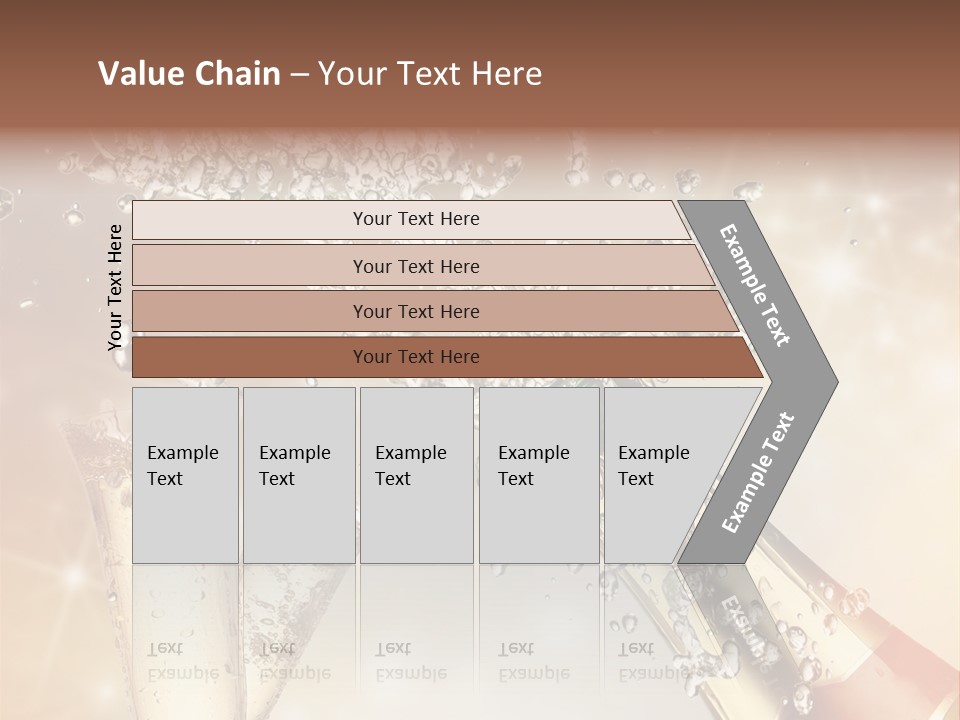A Bottle Of Champagne Being Poured Into A Glass PowerPoint Template