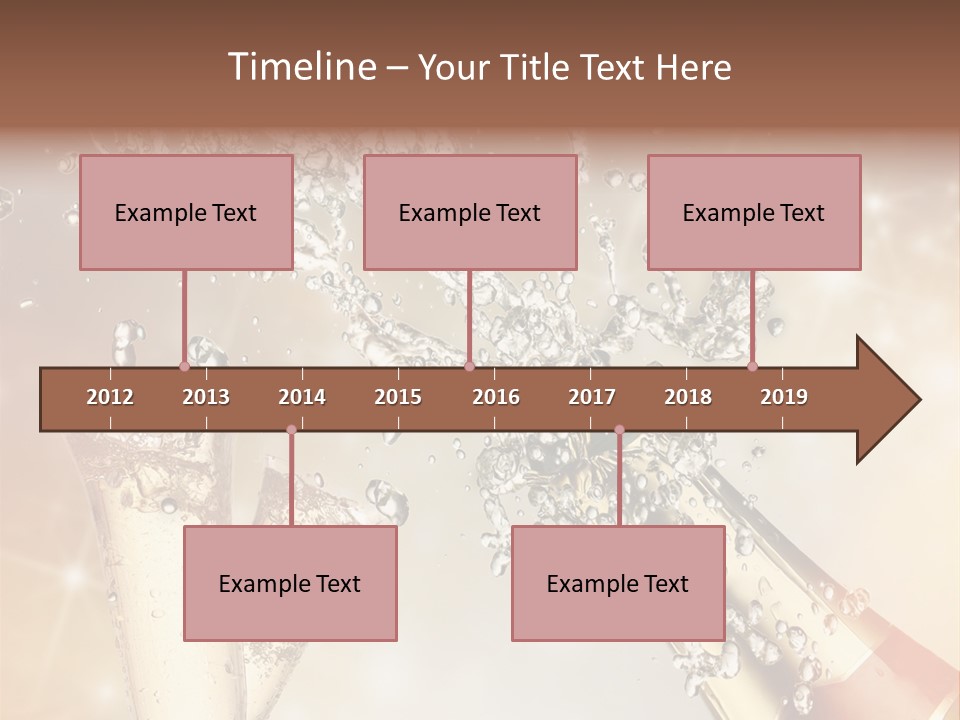 A Bottle Of Champagne Being Poured Into A Glass PowerPoint Template