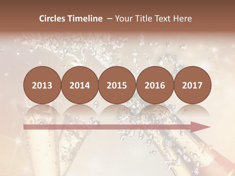A Bottle Of Champagne Being Poured Into A Glass PowerPoint Template