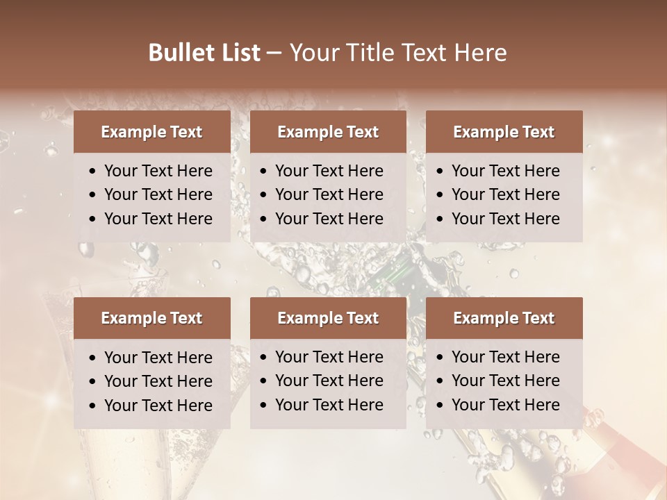 A Bottle Of Champagne Being Poured Into A Glass PowerPoint Template