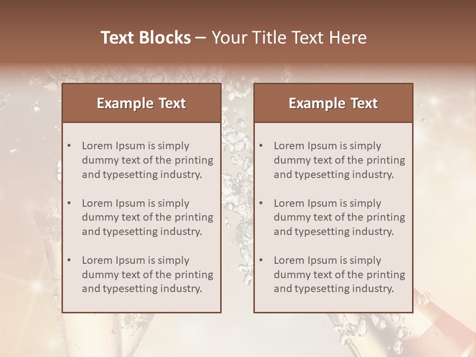 A Bottle Of Champagne Being Poured Into A Glass PowerPoint Template