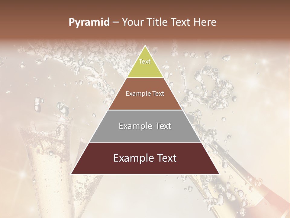 A Bottle Of Champagne Being Poured Into A Glass PowerPoint Template
