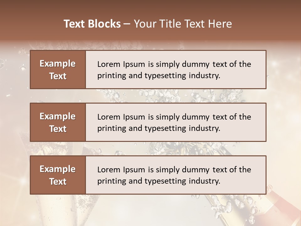A Bottle Of Champagne Being Poured Into A Glass PowerPoint Template